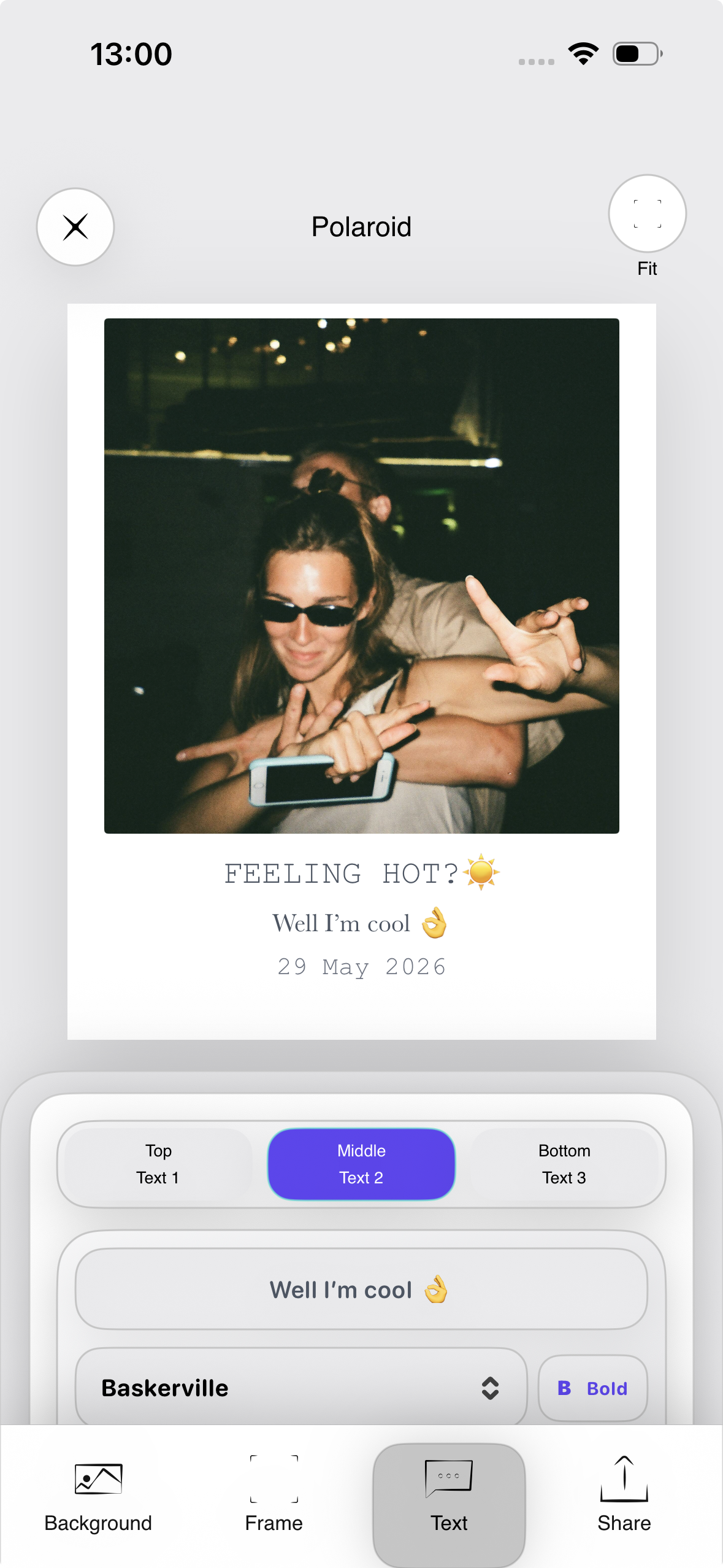 Bezl editor — text